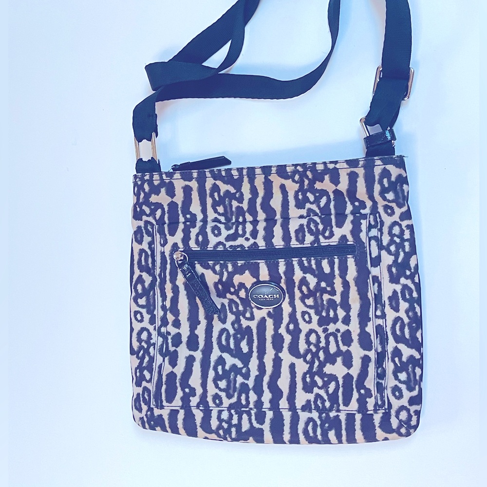 Authentic Coach Leopard print Crossbody Bag